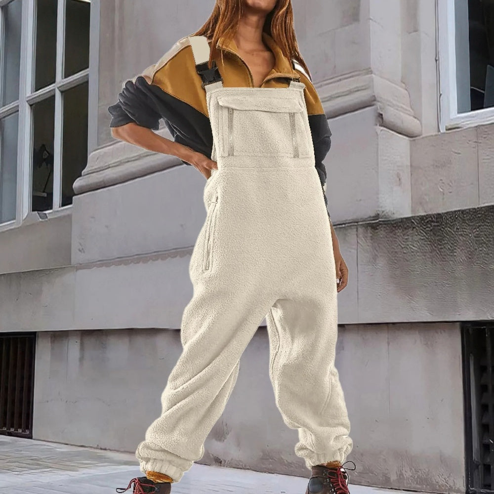 Marie - Justerbar Jumpsuit i Manchestertyg med Fleece