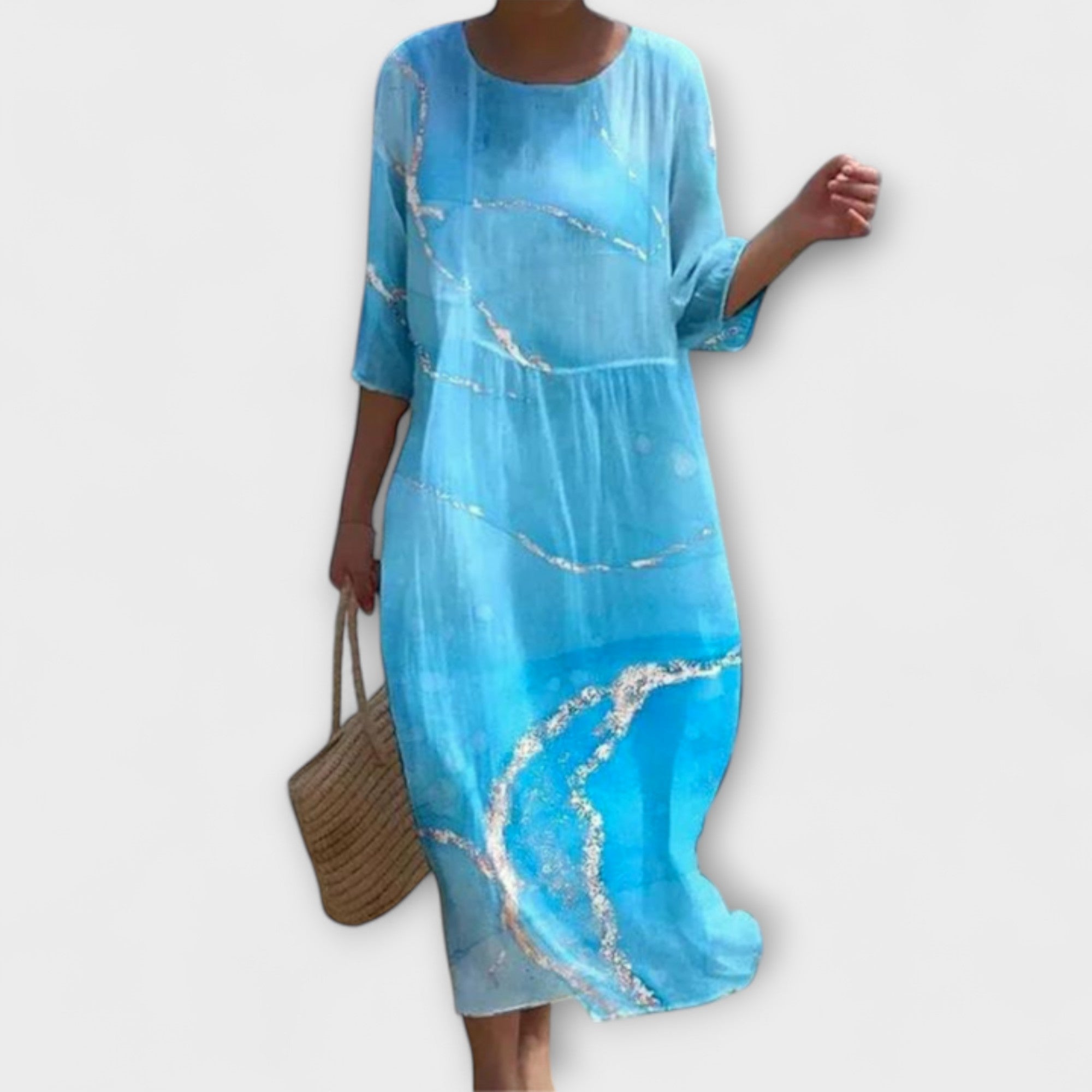 Violeta – Stilren Blommig Maxiklänning