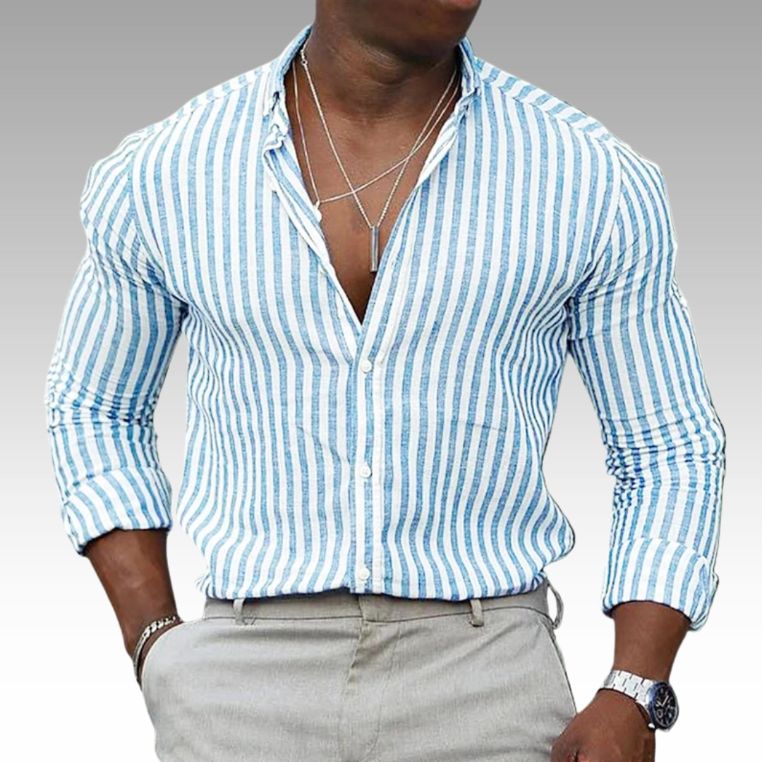 Timo - Randig Skjorta för Män – Snygg & Självsäker