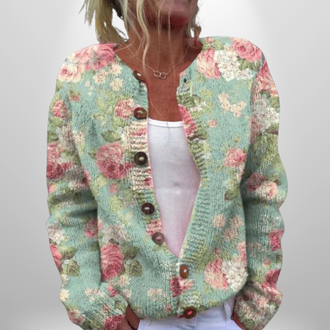 Ebba -  Blommönstrad Kofta