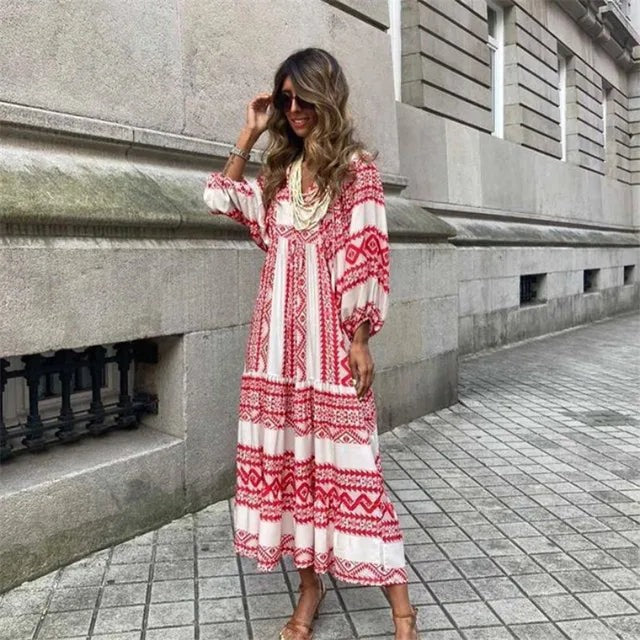 Xandra - Boho Klänning Elegant Och Strömlinjeformad