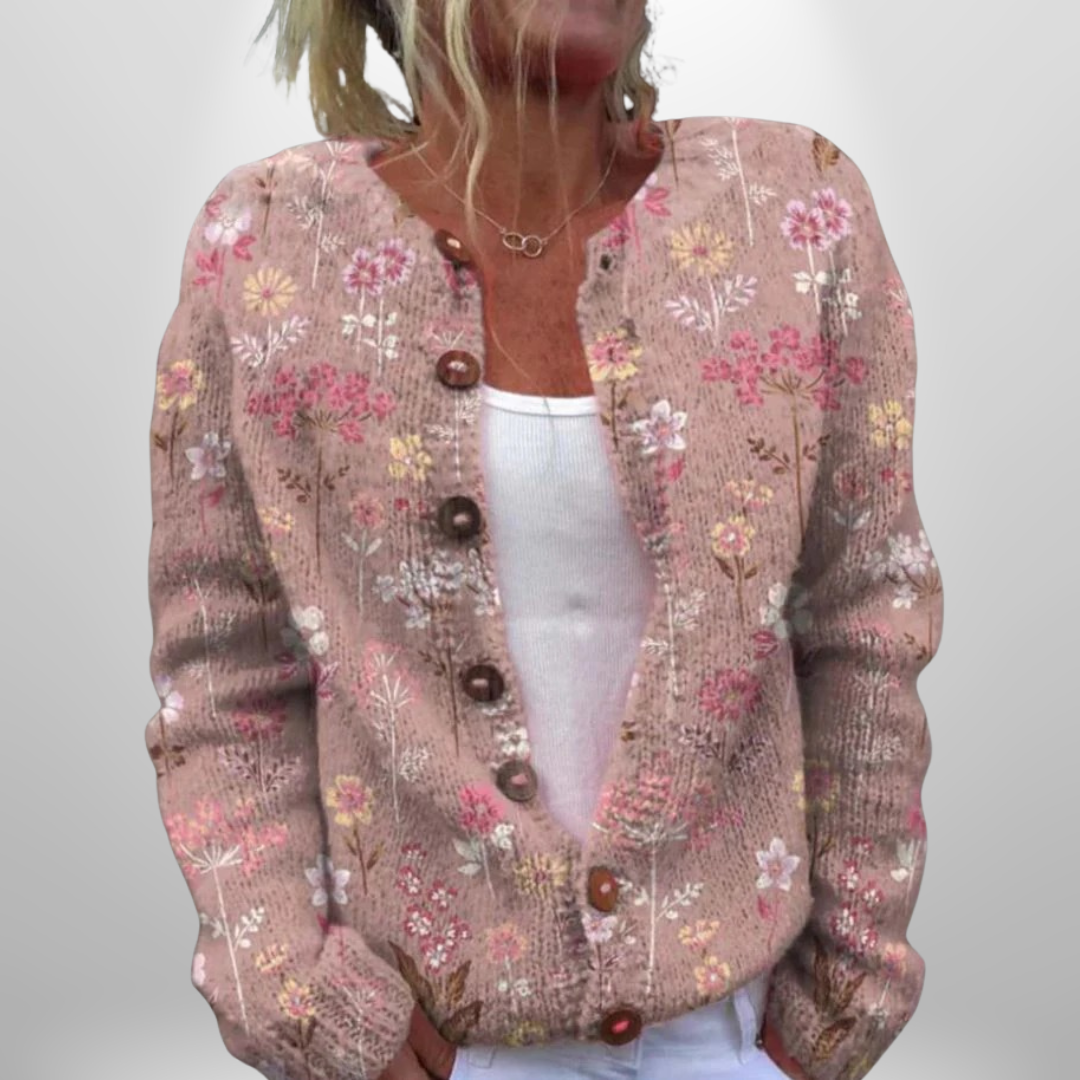 Wilma -  Blommönstrad Kofta
