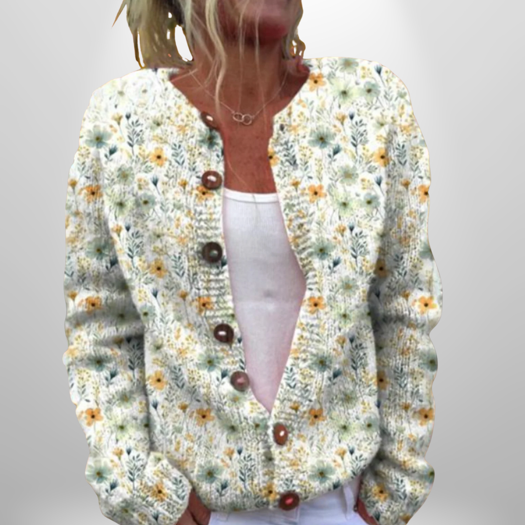 Elin -  Blommönstrad Kofta
