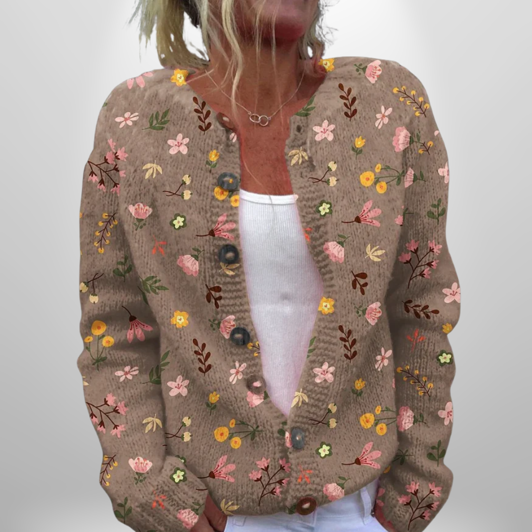 Elin -  Blommönstrad Kofta