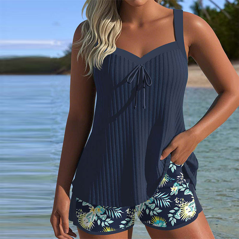 Briseis - Blommigt Mönstrat Tankini-set
