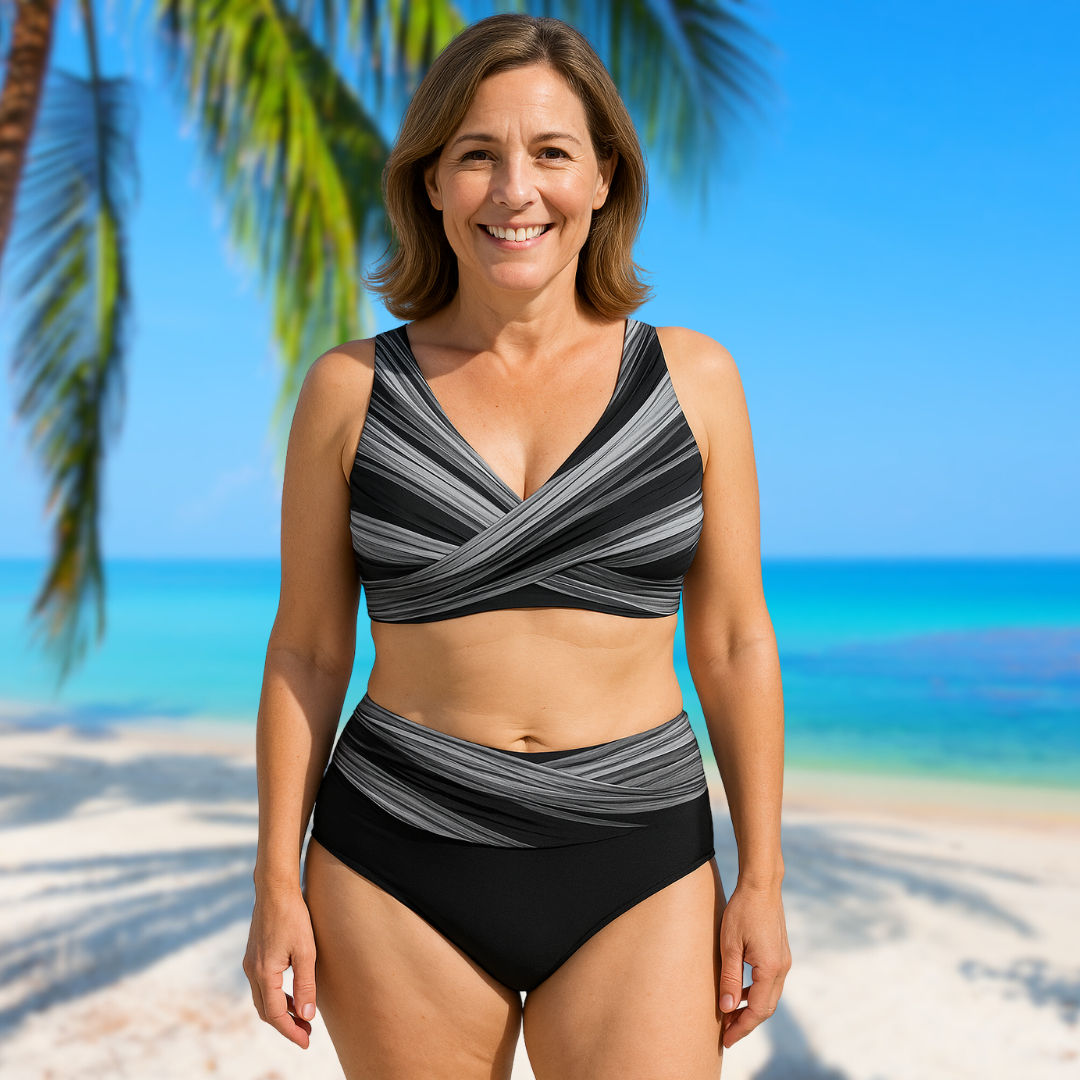 Melanie - Färgstark Formande Sommarbikini För Extra Självförtroende