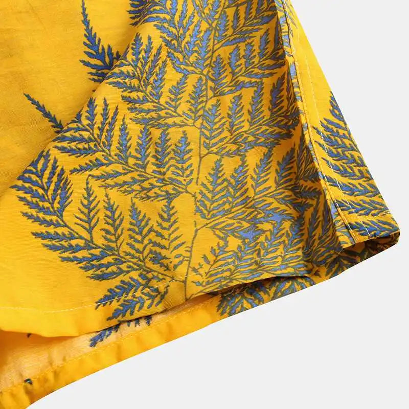 Tropical  - Somrig Hawaiian Luftig Ledig Skjorta