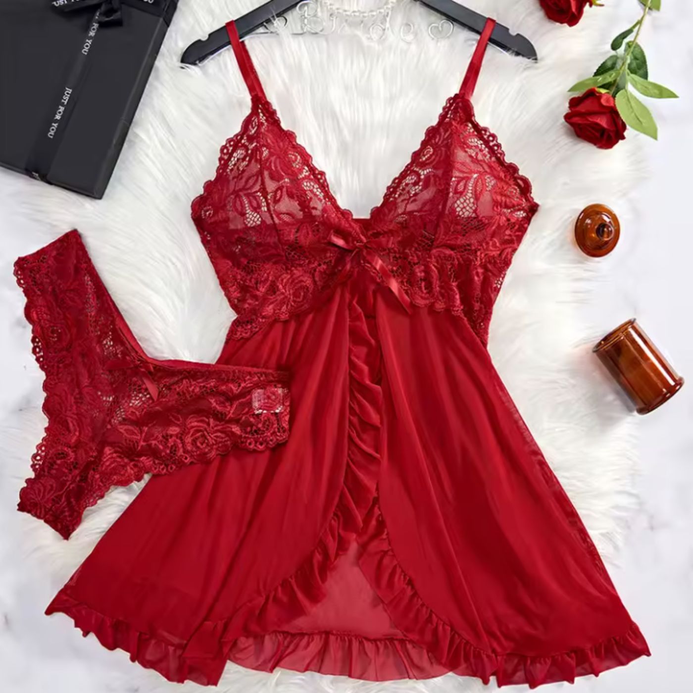 Nadine™ - Förföriskt Spetsunderklädesset i Två Delar