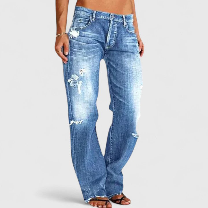 IDA – AVSLAPPNADE JEANS MED SLITNINGAR