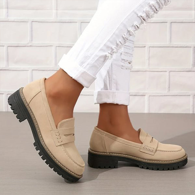 Emilia - Bekväma Chunky Loafers med Plattform