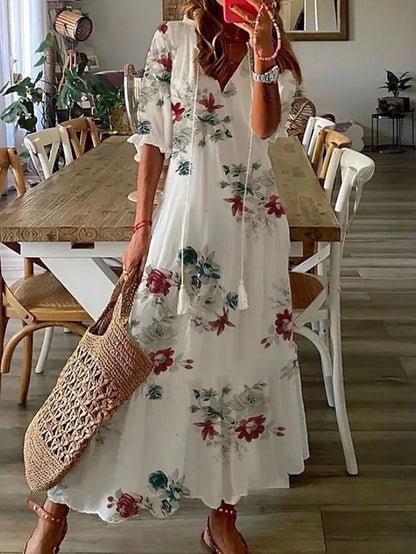 Elva - Bohemisk Klänning med Smickrande Passform